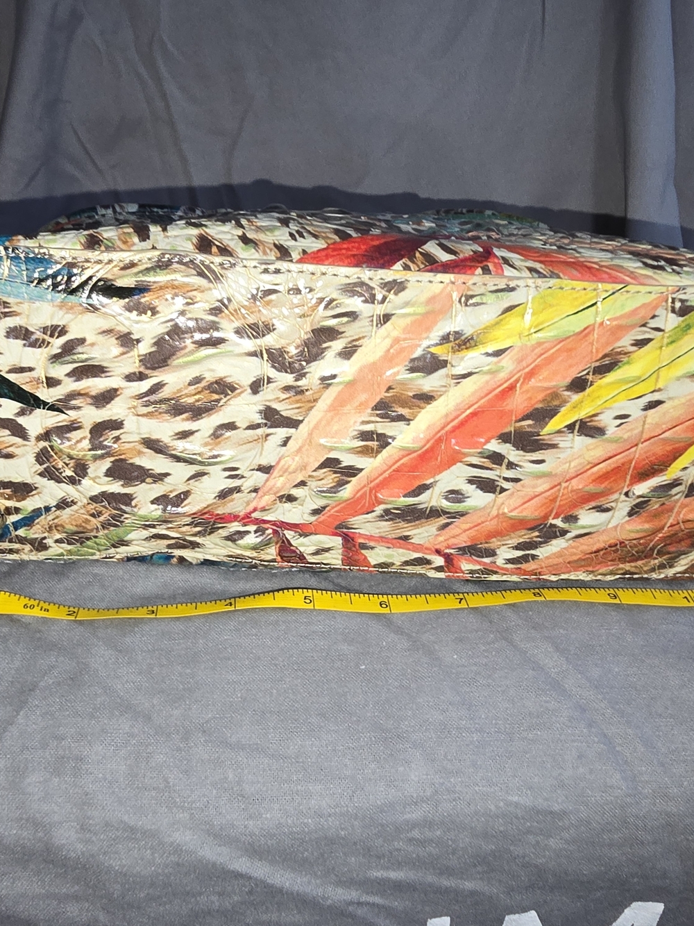 Brahmin Multicolor Embossed Leather Satchel with Wristlet - Picture 3 of 4